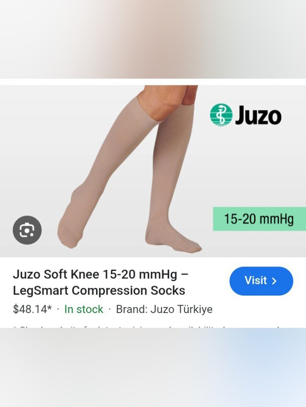 Compression Knee Highs -JUZO /15-20mmHg - NEW PAIR,,beige- Size III
